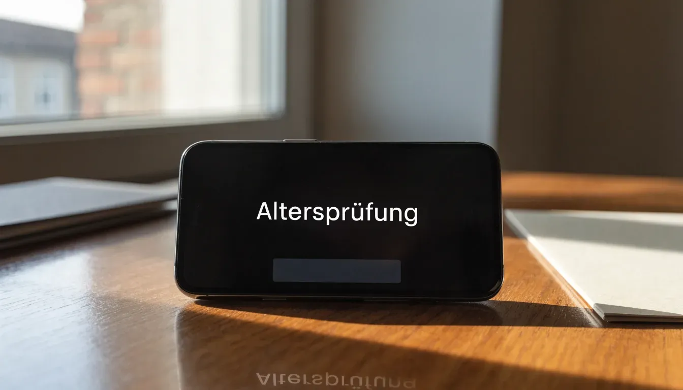 Ein hölzerner Richterhammer liegt auf einer polierten Tischplatte vor einem hohen Fenster mit weichem Morgenlicht.